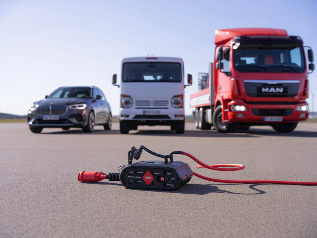 Un booster 12V/24V conçu pour les véhicules légers, utilitaires et poids lourds
